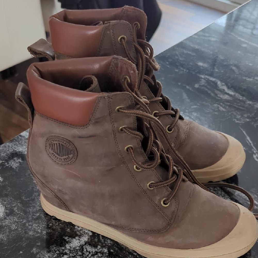 Palladium Women's Brown Lace-Up Boots